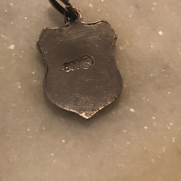 VTG 800 Silver & Enamel Andermatt Travel Sheild Souvenir Charm Bracelet Charm - Picture 2 of 3